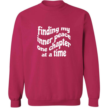 Finding My Inner Peace One Chapter at a Time adult's unisex pink sweater 2XL