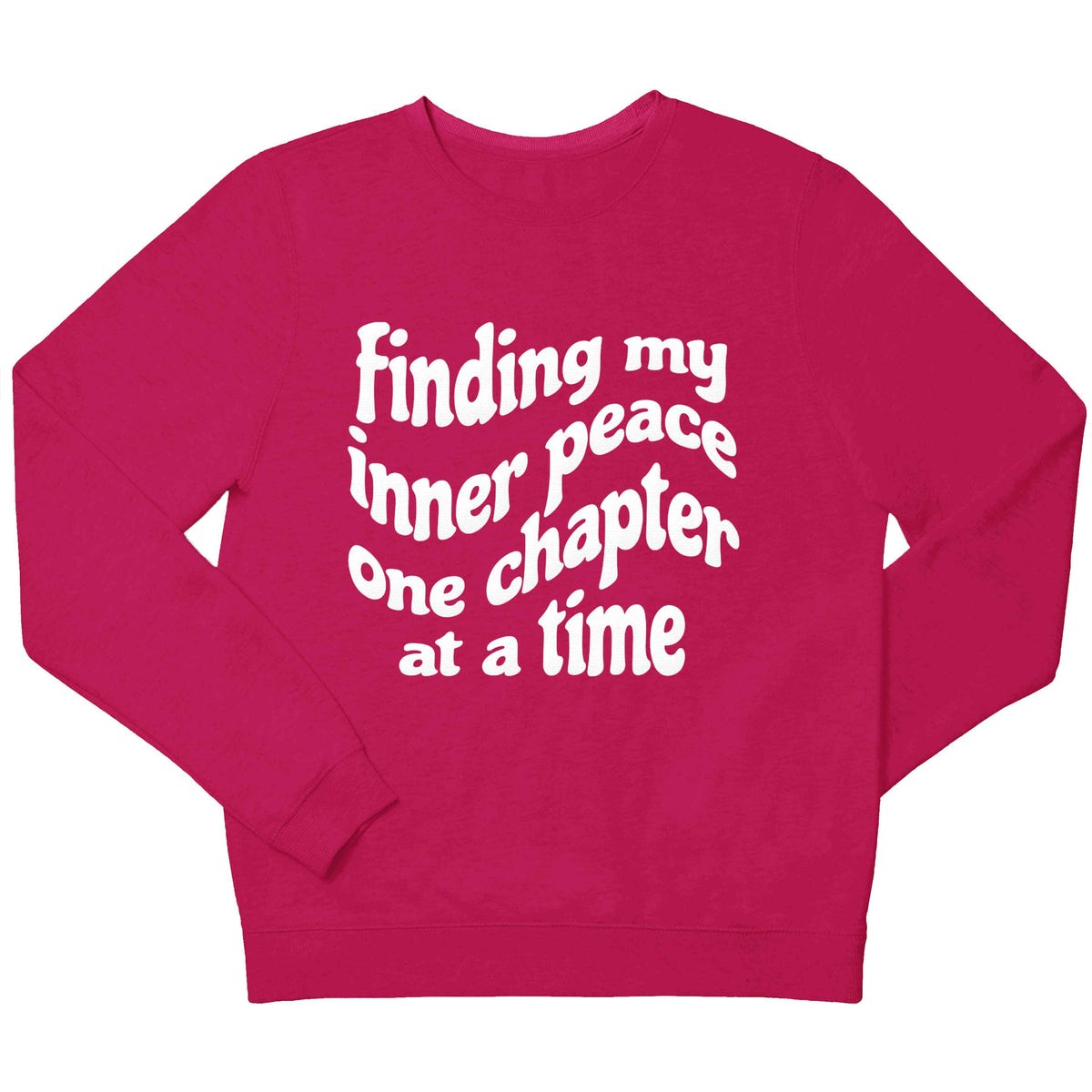 Finding My Inner Peace One Chapter at a Time children's pink sweater 12-13 Years