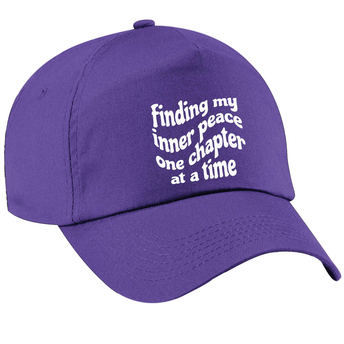 Finding My Inner Peace One Chapter at a Time purple peak cap