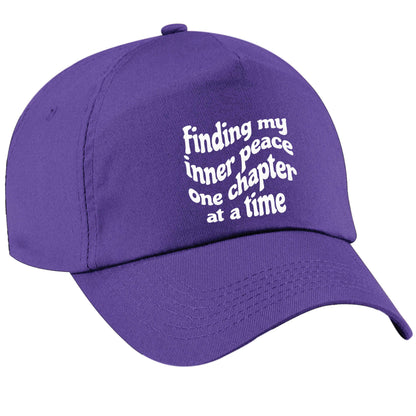 Finding My Inner Peace One Chapter at a Time purple peak cap