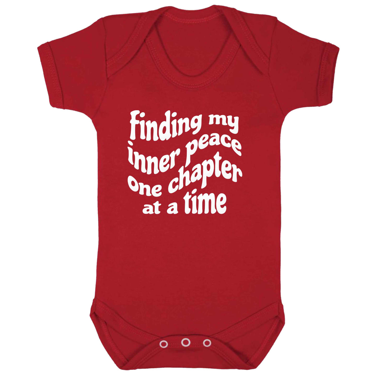 Finding My Inner Peace One Chapter at a Time baby bodysuit red 18-24 months