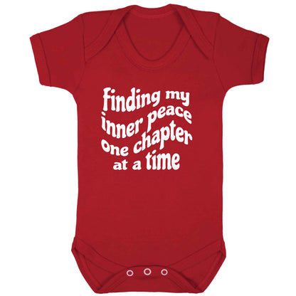Finding My Inner Peace One Chapter at a Time baby bodysuit red 18-24 months