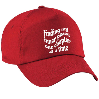 Finding My Inner Peace One Chapter at a Time red peak cap