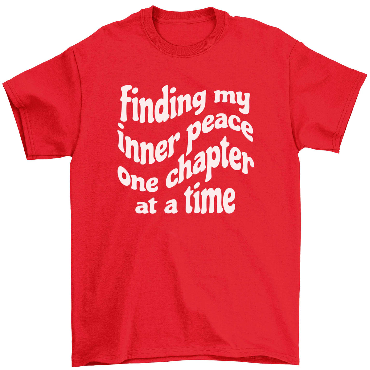 Finding My Inner Peace One Chapter at a Time Children's red Tshirt 12-13 Years