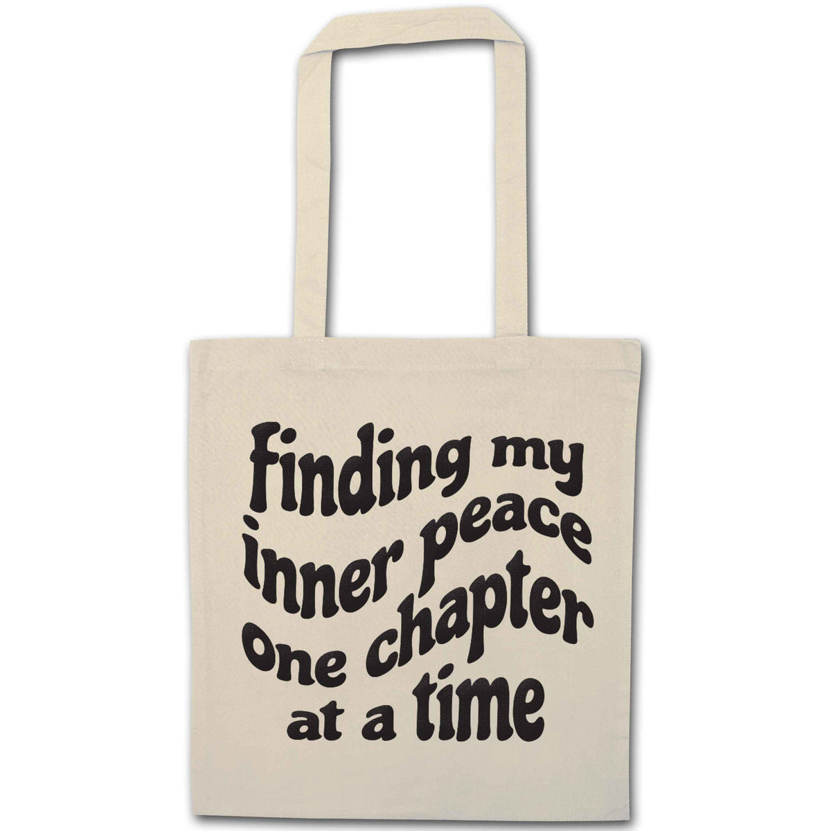 Finding My Inner Peace One Chapter at a Time natural tote bag