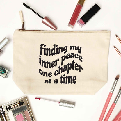 Finding My Inner Peace One Chapter at a Time natural makeup bag