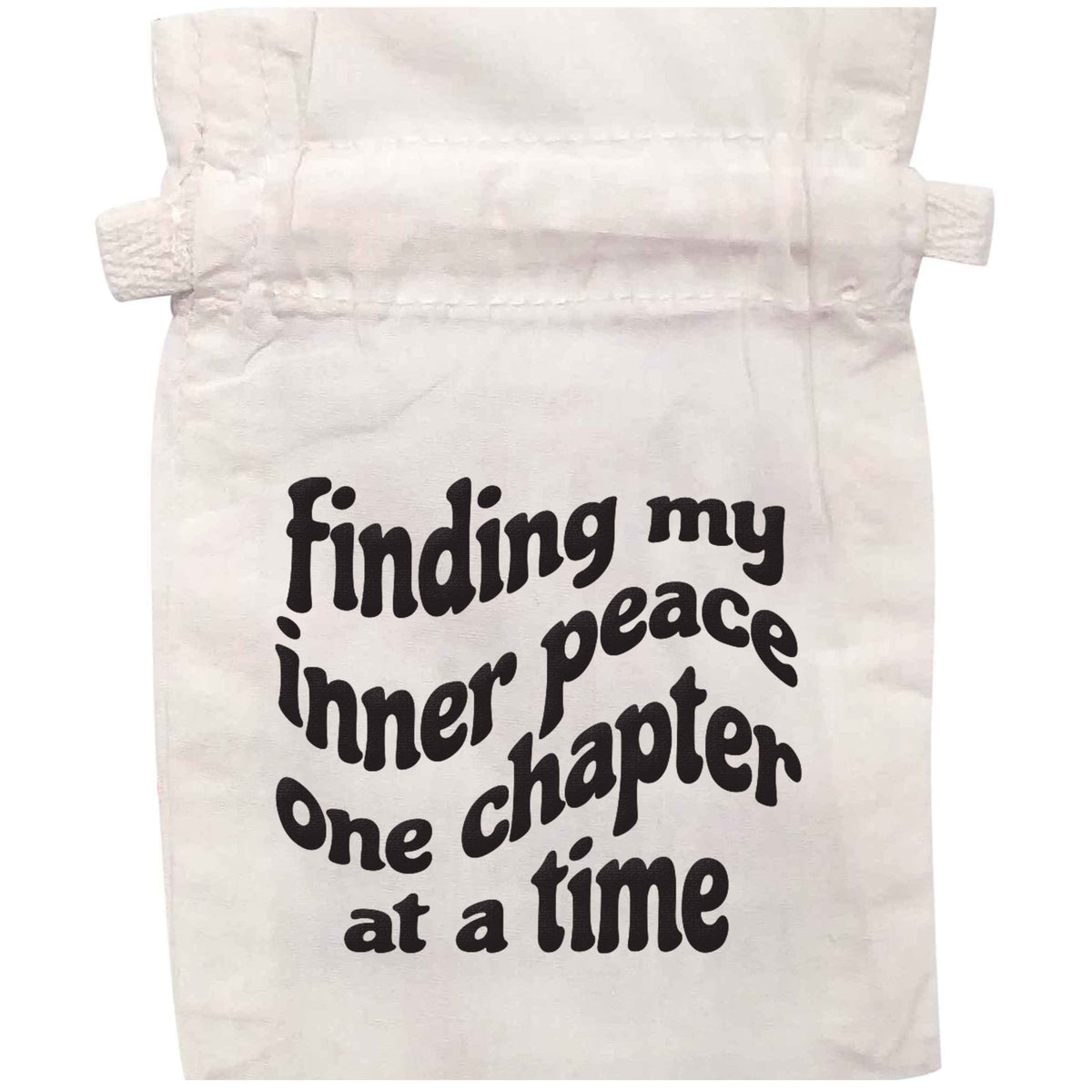 Finding My Inner Peace One Chapter at a Time organic cotton pouch