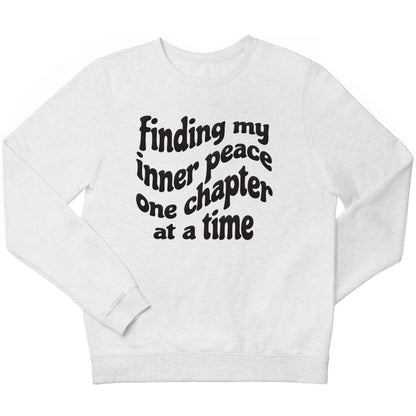 Finding My Inner Peace One Chapter at a Time children's white sweater 12-13 Years