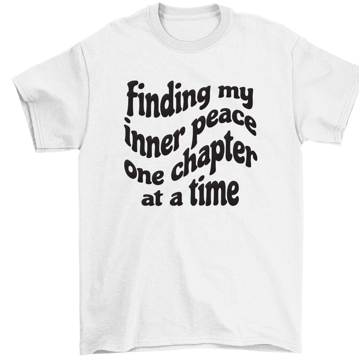 Finding My Inner Peace One Chapter at a Time Children's white Tshirt 12-13 Years
