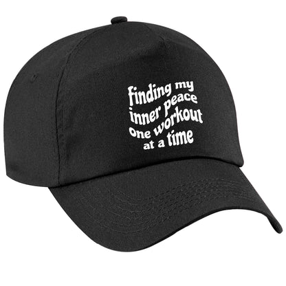 Finding my inner peace one workout at a time black peak cap