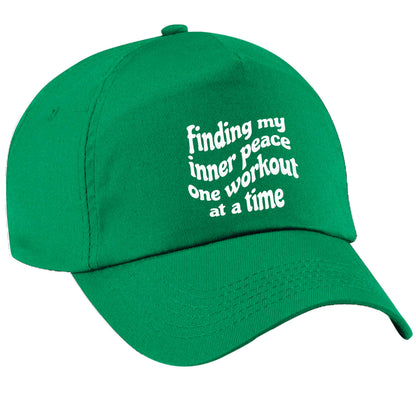 Finding my inner peace one workout at a time green peak cap
