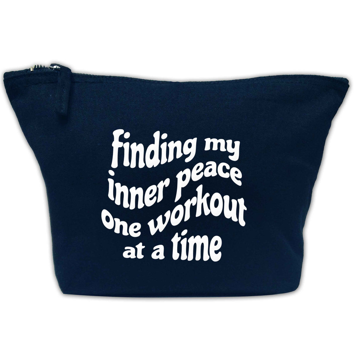 Finding my inner peace one workout at a time makeup bag