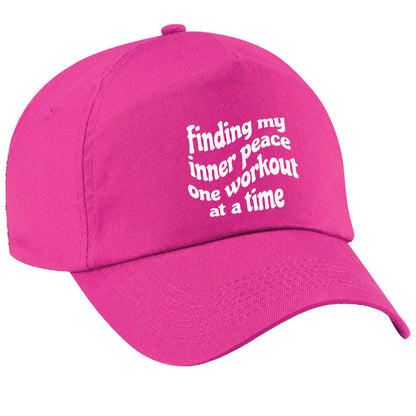 Finding my inner peace one workout at a time pink peak cap