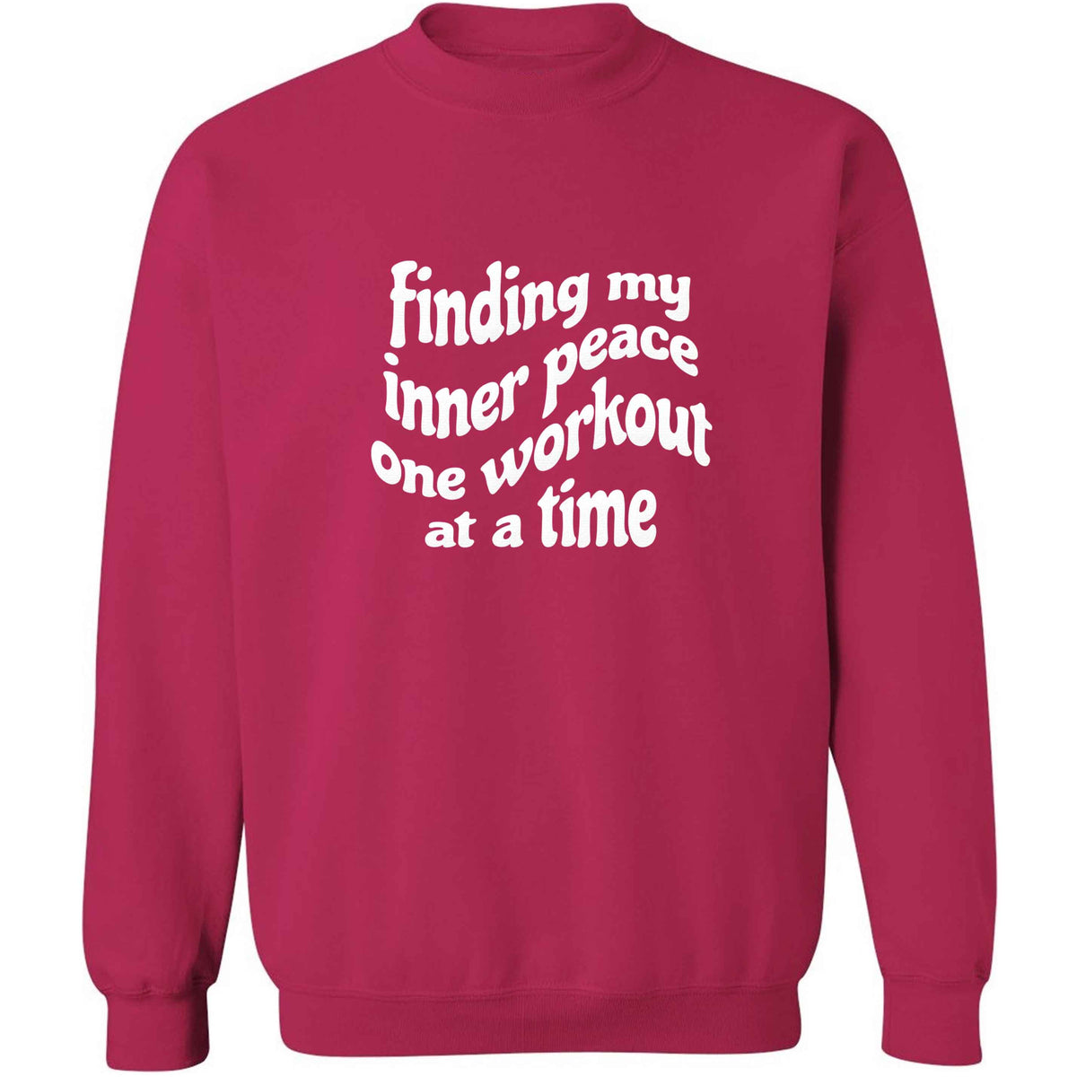 Finding my inner peace one workout at a time adult's unisex pink sweater 2XL