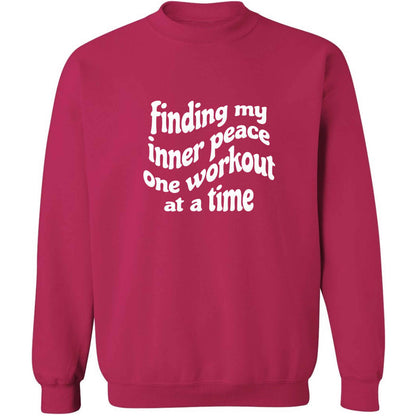 Finding my inner peace one workout at a time adult's unisex pink sweater 2XL