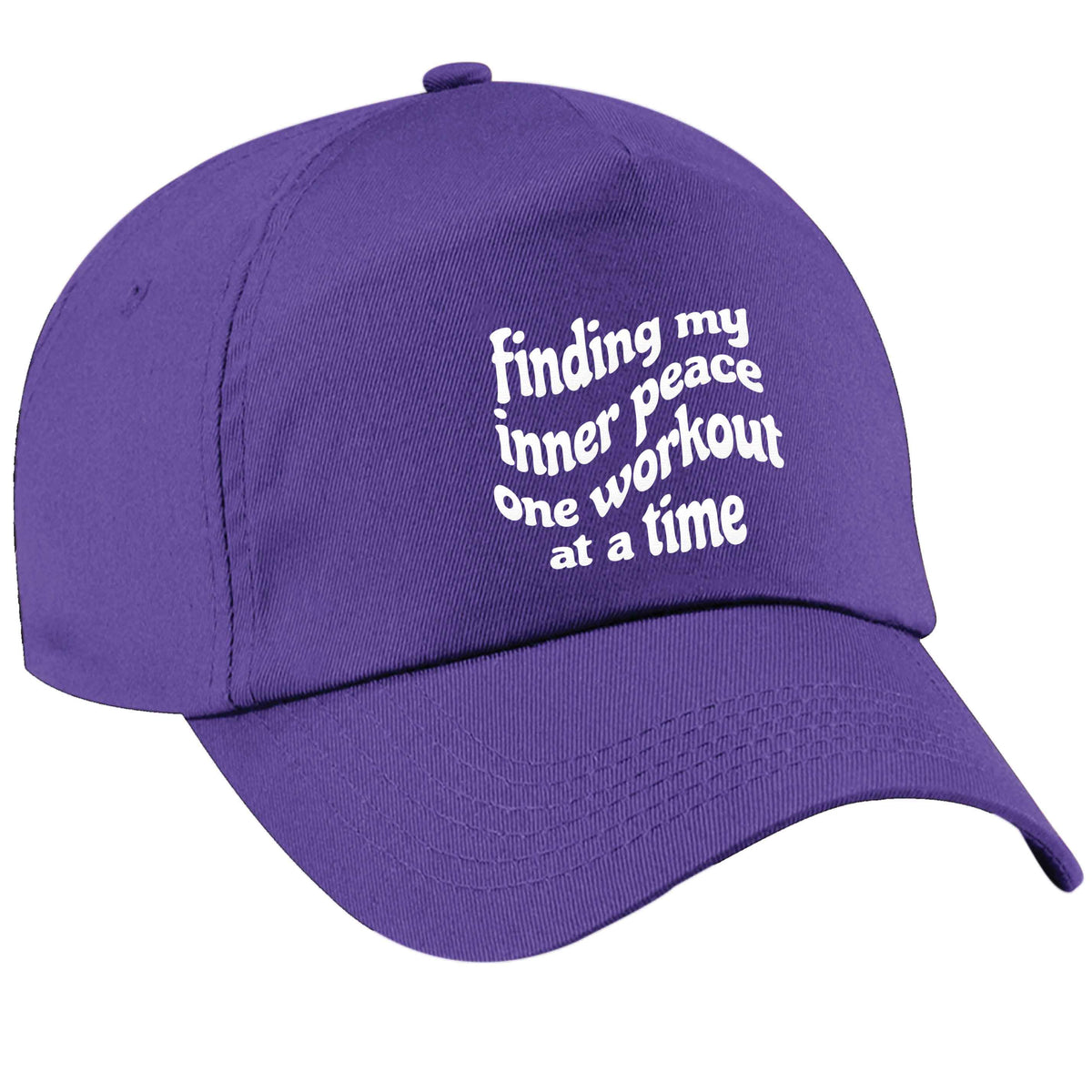 Finding my inner peace one workout at a time purple peak cap