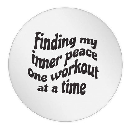 Finding my inner peace one workout at a time 24 @ 45mm matt circle stickers