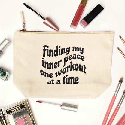 Finding my inner peace one workout at a time natural makeup bag