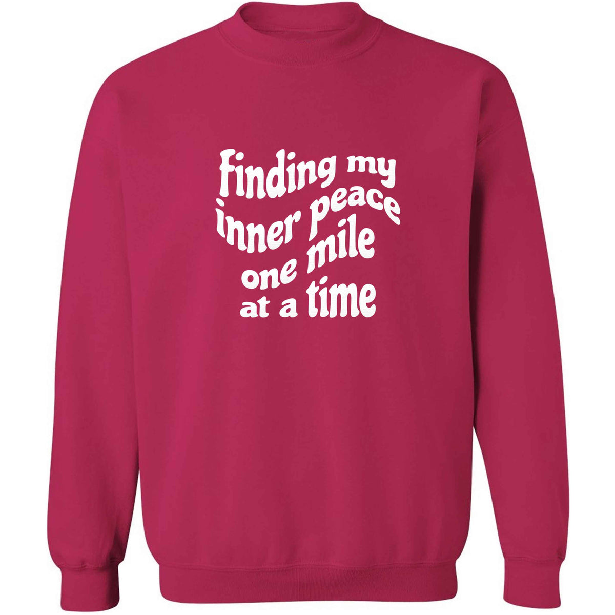 Finding my inner peace one mile at a time adult's unisex pink sweater 2XL