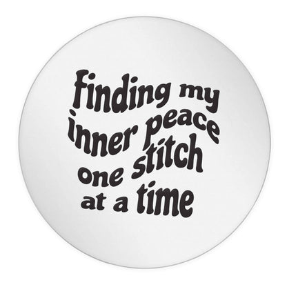 Finding My Inner Peace One Stitch at a Time 24 @ 45mm matt circle stickers