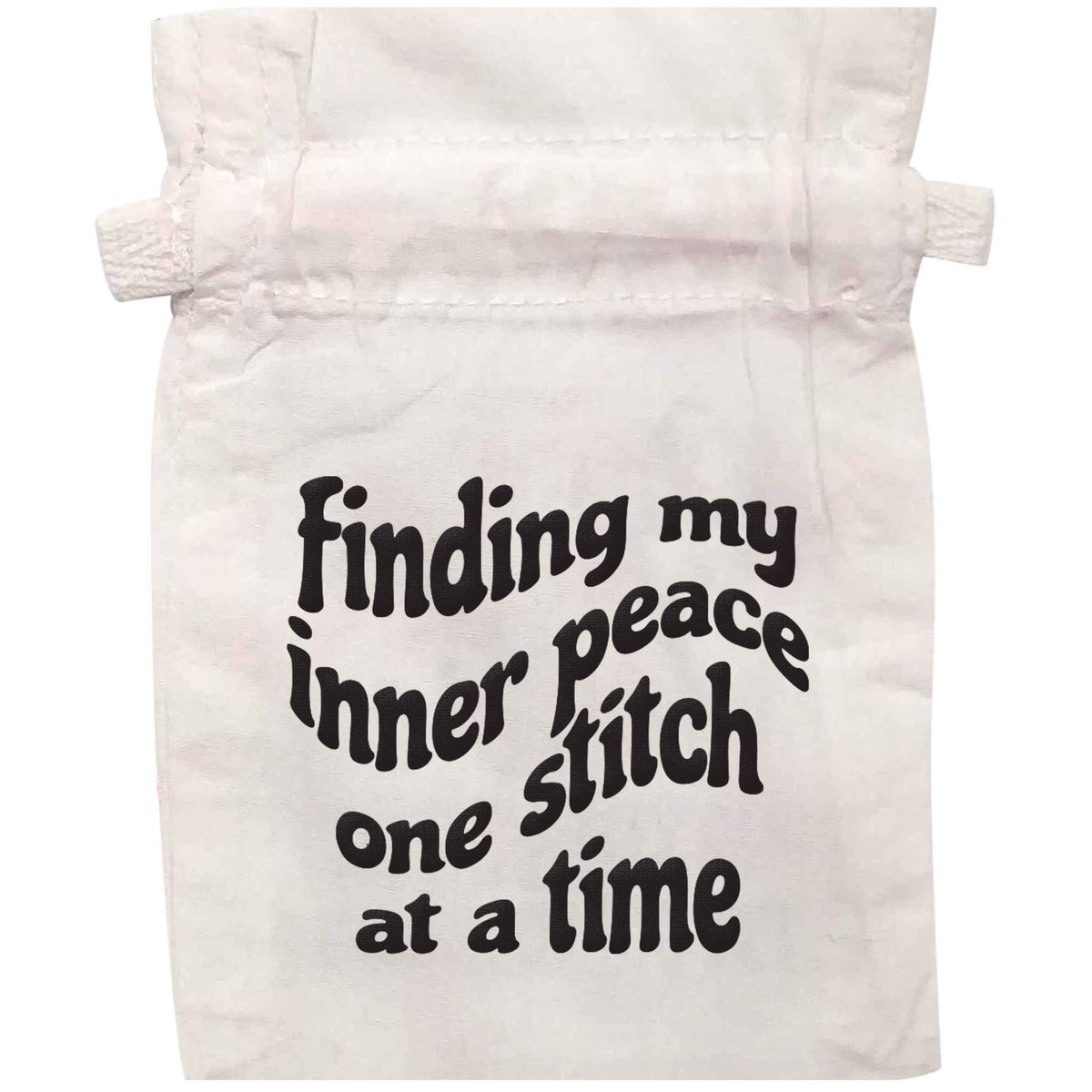 Finding My Inner Peace One Stitch at a Time organic cotton pouch
