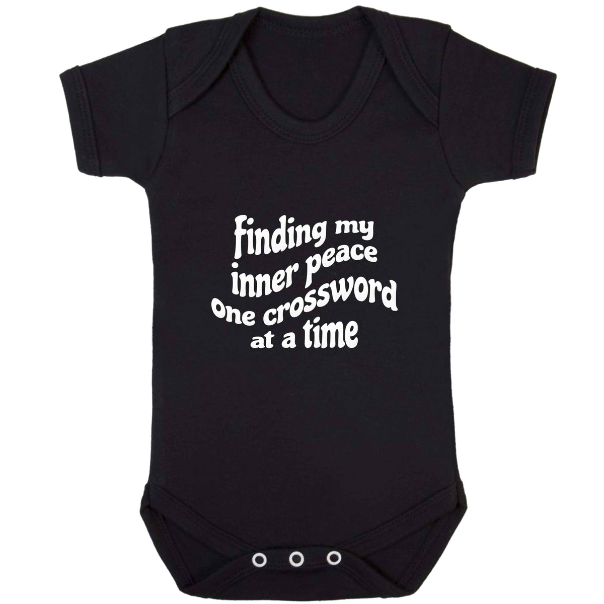 Finding My Inner Peace One Crossword at a Time baby bodysuit black 18-24 months