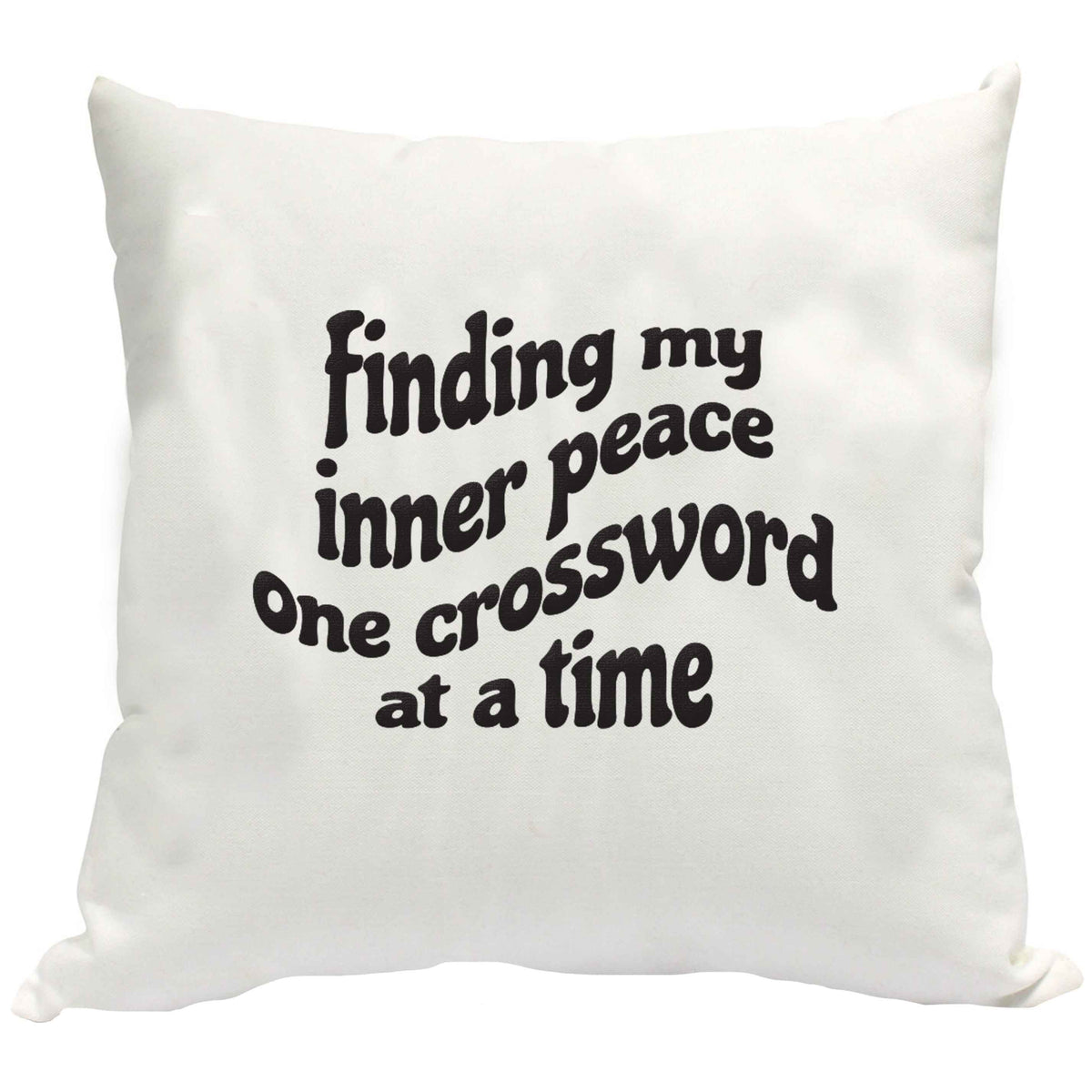 Finding My Inner Peace One Crossword at a Time cushion cover