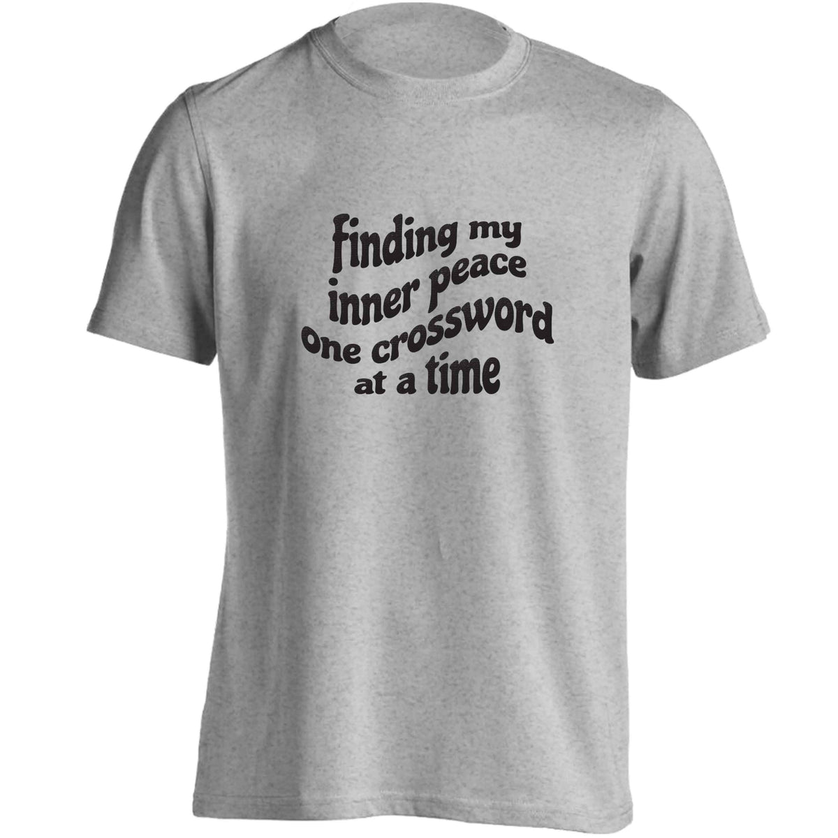 Finding My Inner Peace One Crossword at a Time adults unisex grey Tshirt 2XL