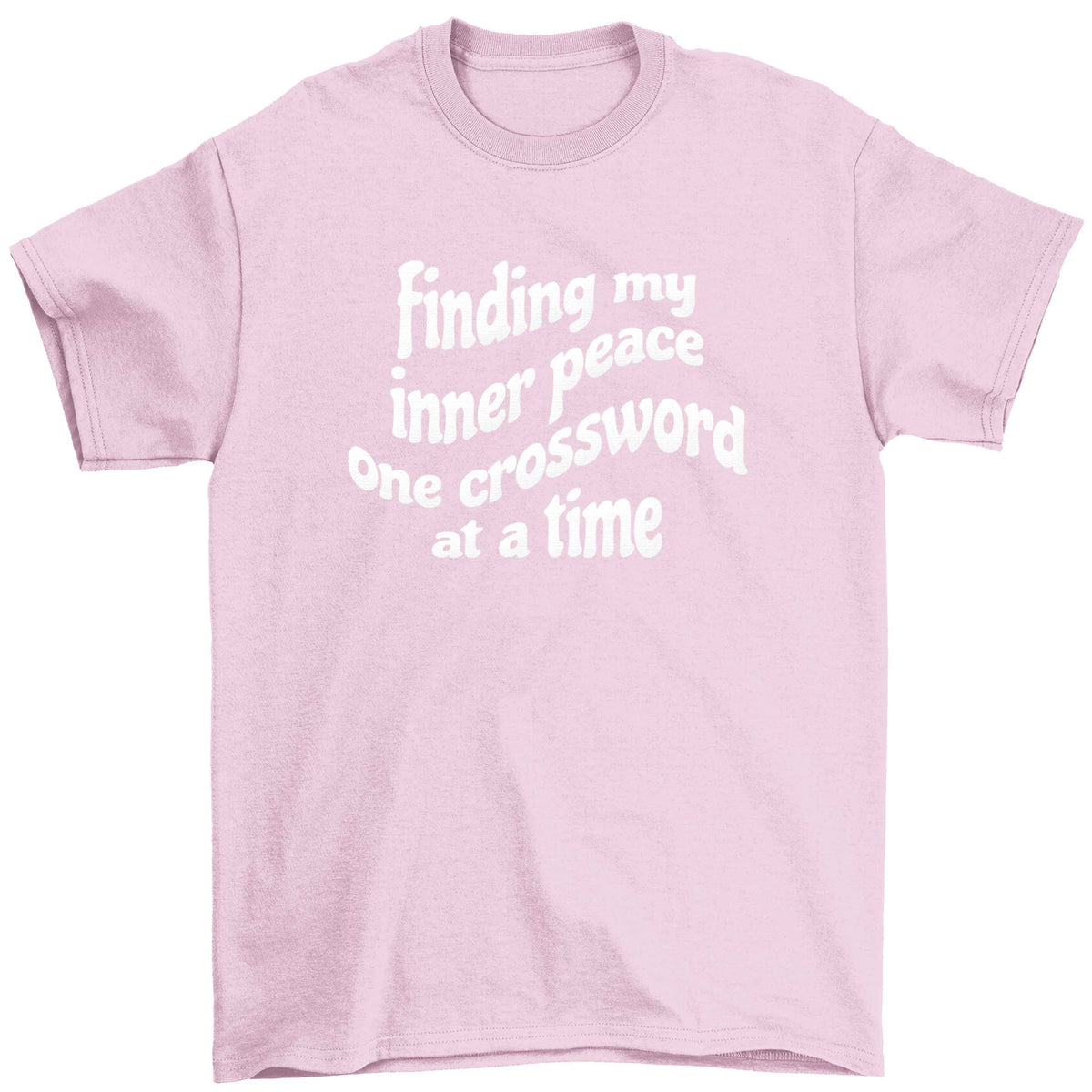 Finding My Inner Peace One Crossword at a Time Children's light pink Tshirt 12-13 Years