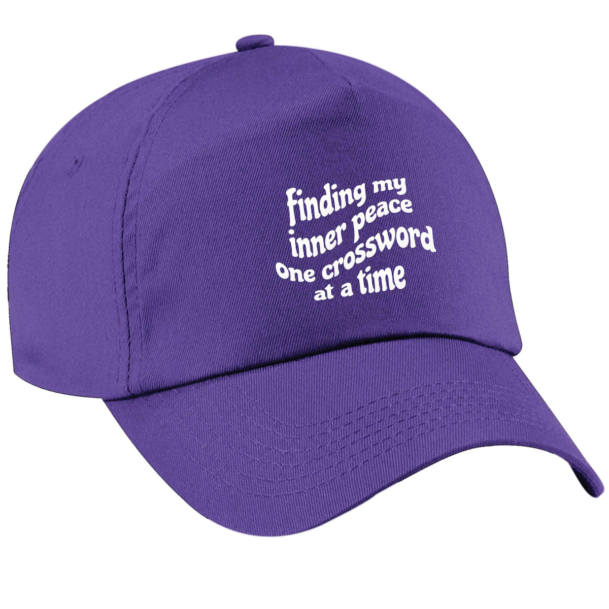 Finding My Inner Peace One Crossword at a Time purple peak cap