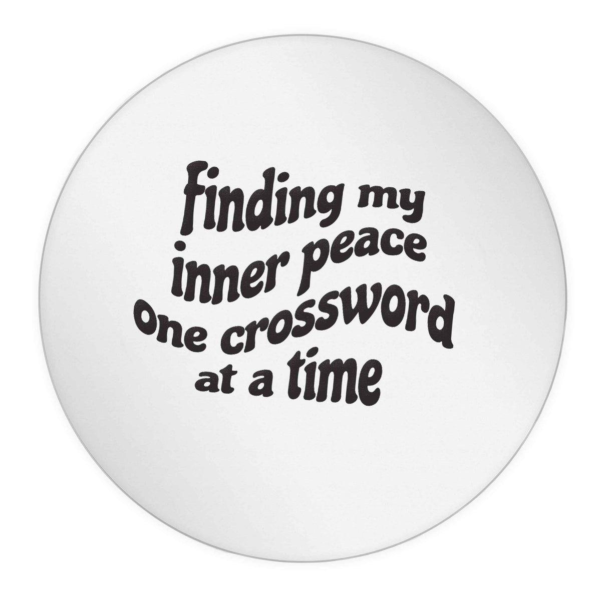 Finding My Inner Peace One Crossword at a Time 24 @ 45mm matt circle stickers