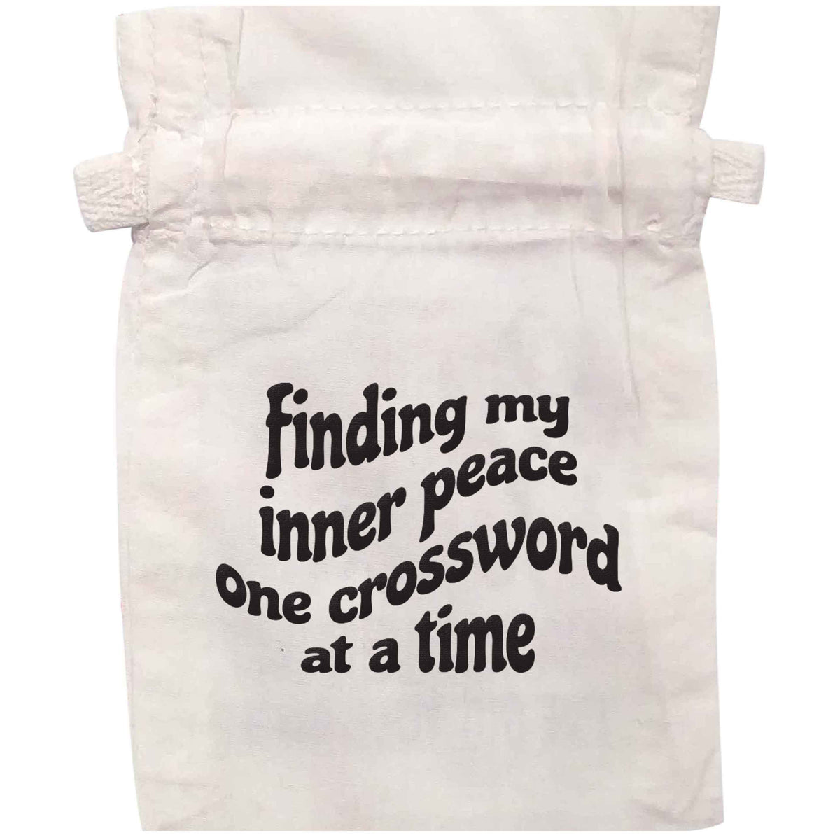 Finding My Inner Peace One Crossword at a Time organic cotton pouch