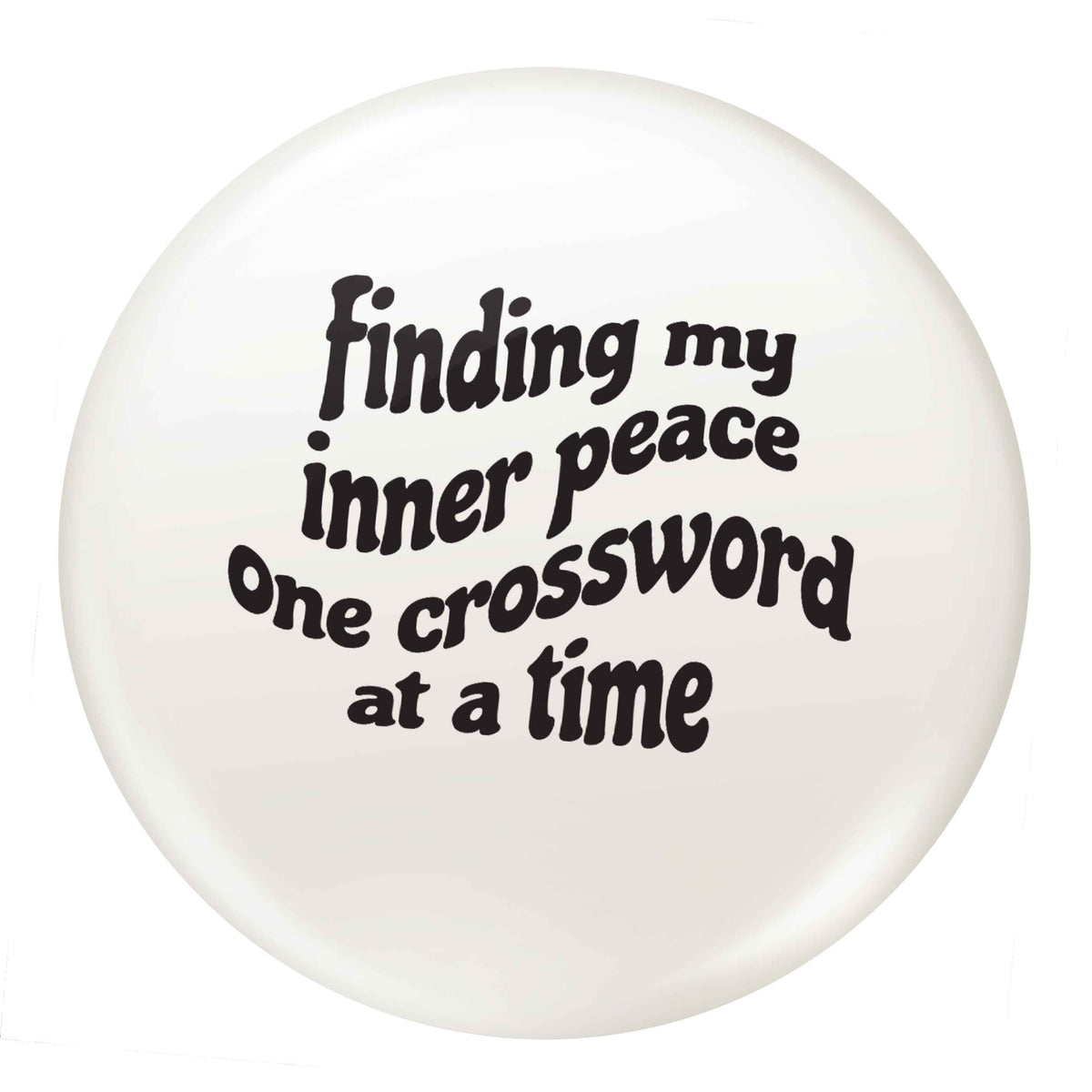 Finding My Inner Peace One Crossword at a Time small 25mm Pin badge
