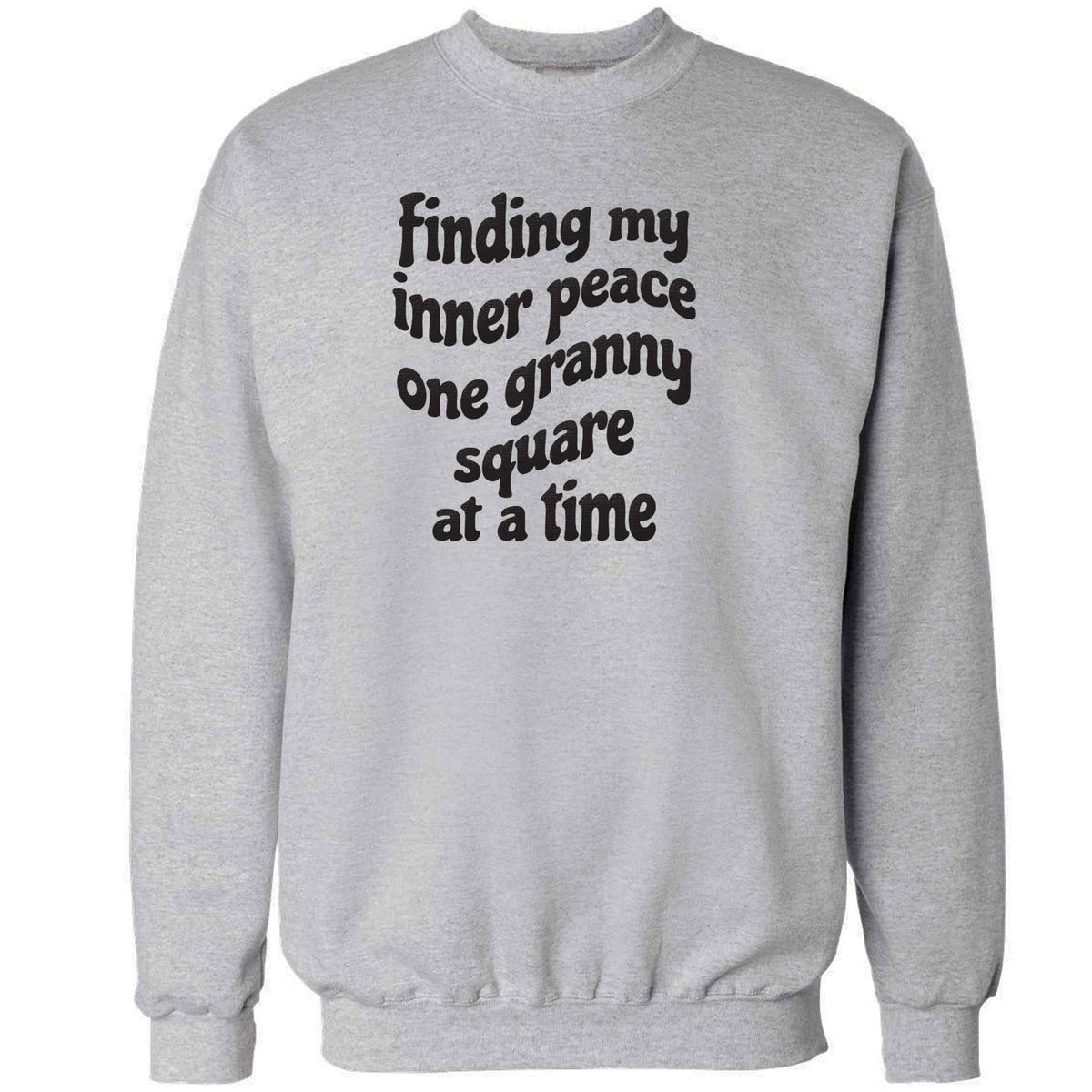 Finding My Inner Peace One Granny Square at a Time adult's unisex grey sweater 2XL