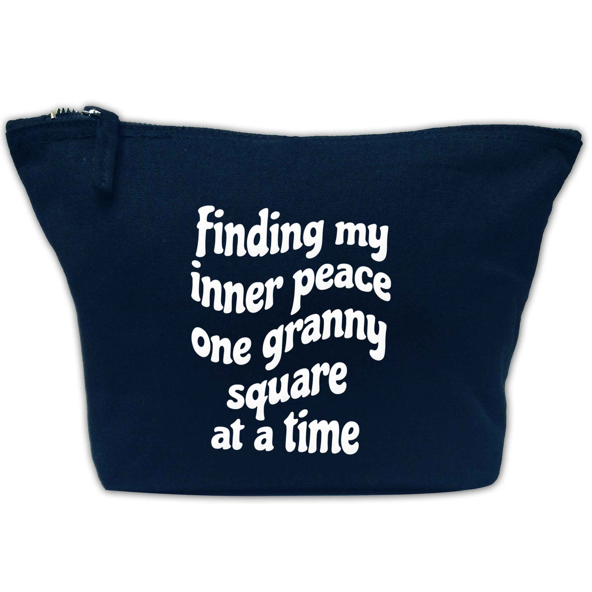Finding My Inner Peace One Granny Square at a Time makeup bag