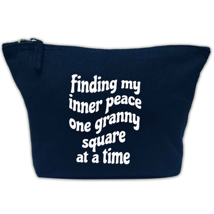 Finding My Inner Peace One Granny Square at a Time makeup bag