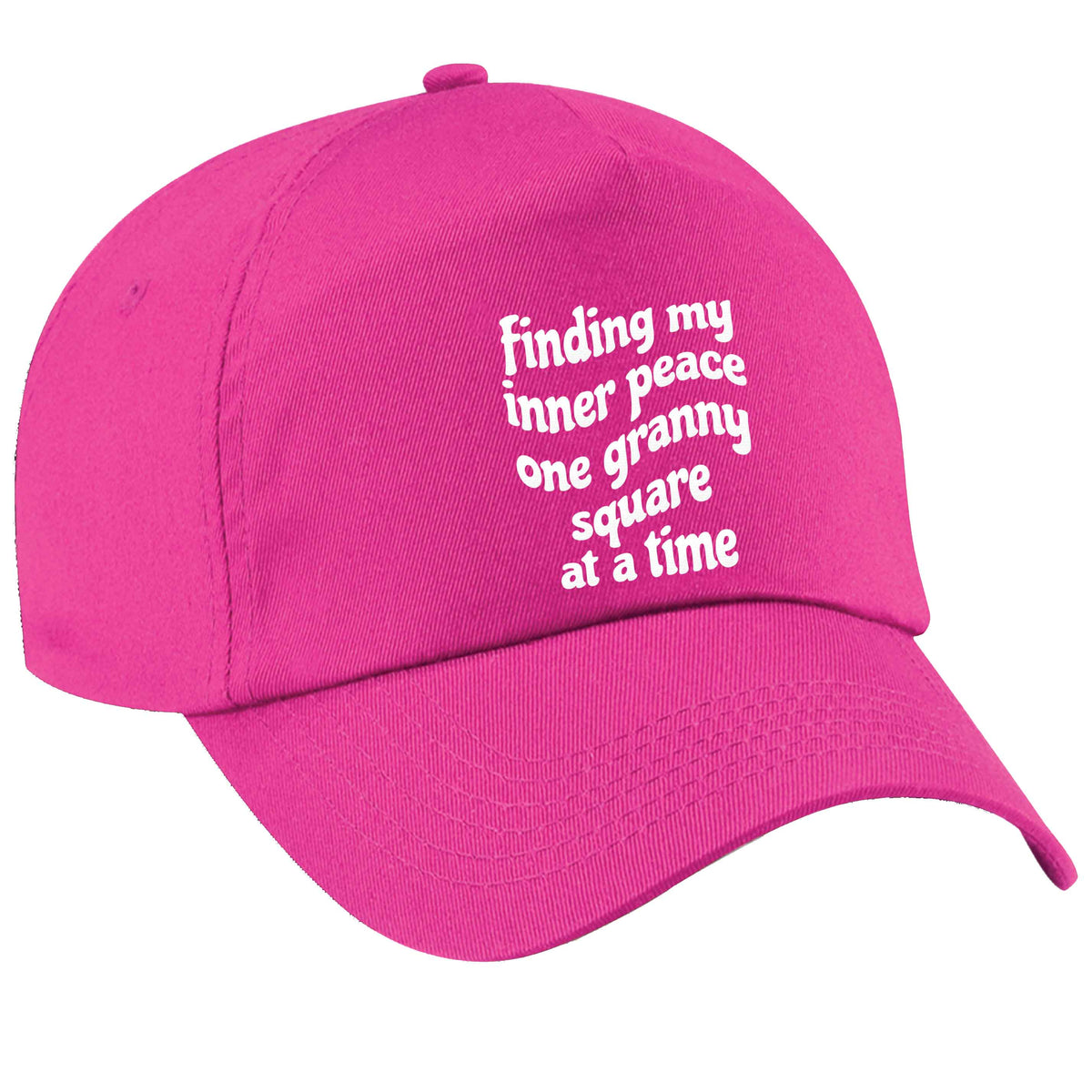 Finding My Inner Peace One Granny Square at a Time pink peak cap