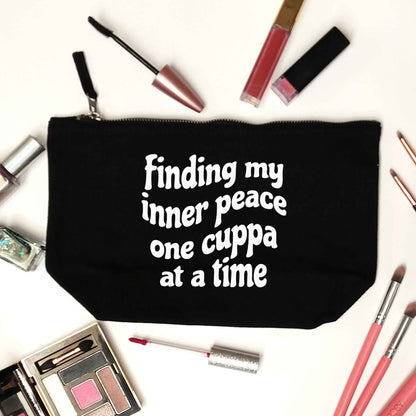 Finding My Inner Peace One Cuppa at a Time black makeup bag