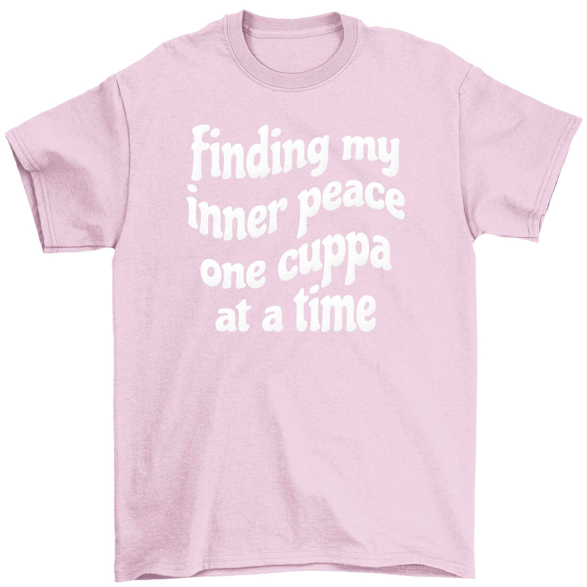 Finding My Inner Peace One Cuppa at a Time Children's light pink Tshirt 12-13 Years