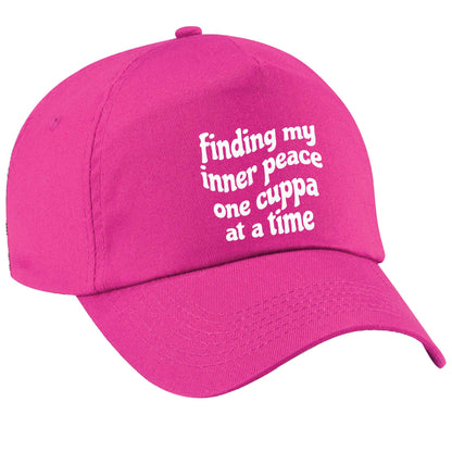 Finding My Inner Peace One Cuppa at a Time pink peak cap