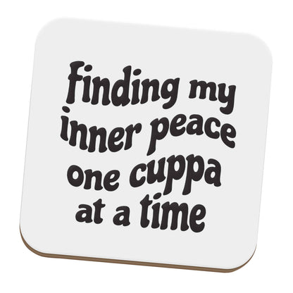Finding My Inner Peace One Cuppa at a Time set of four coasters