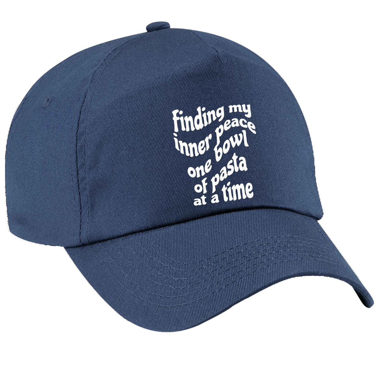Finding My Inner Peace One Bowl of Pasta at a Time navy peak cap