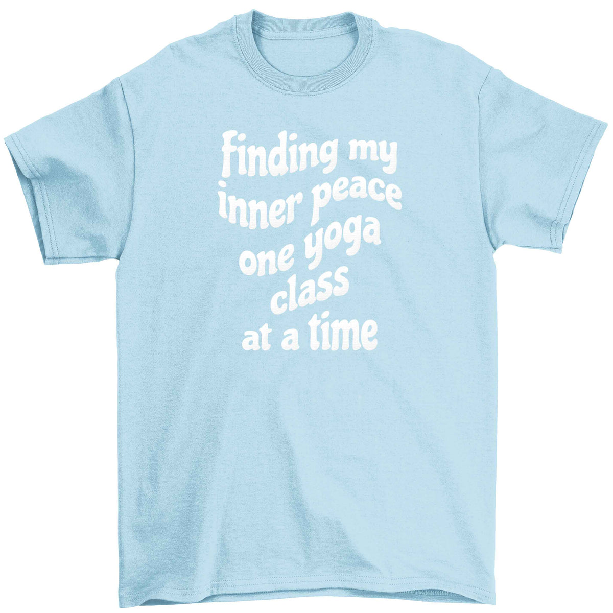 Finding My Inner Peace One Yoga Class at a Time Children's light blue Tshirt 12-13 Years
