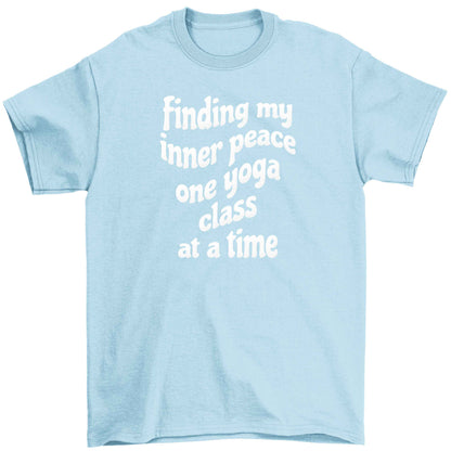 Finding My Inner Peace One Yoga Class at a Time Children's light blue Tshirt 12-13 Years