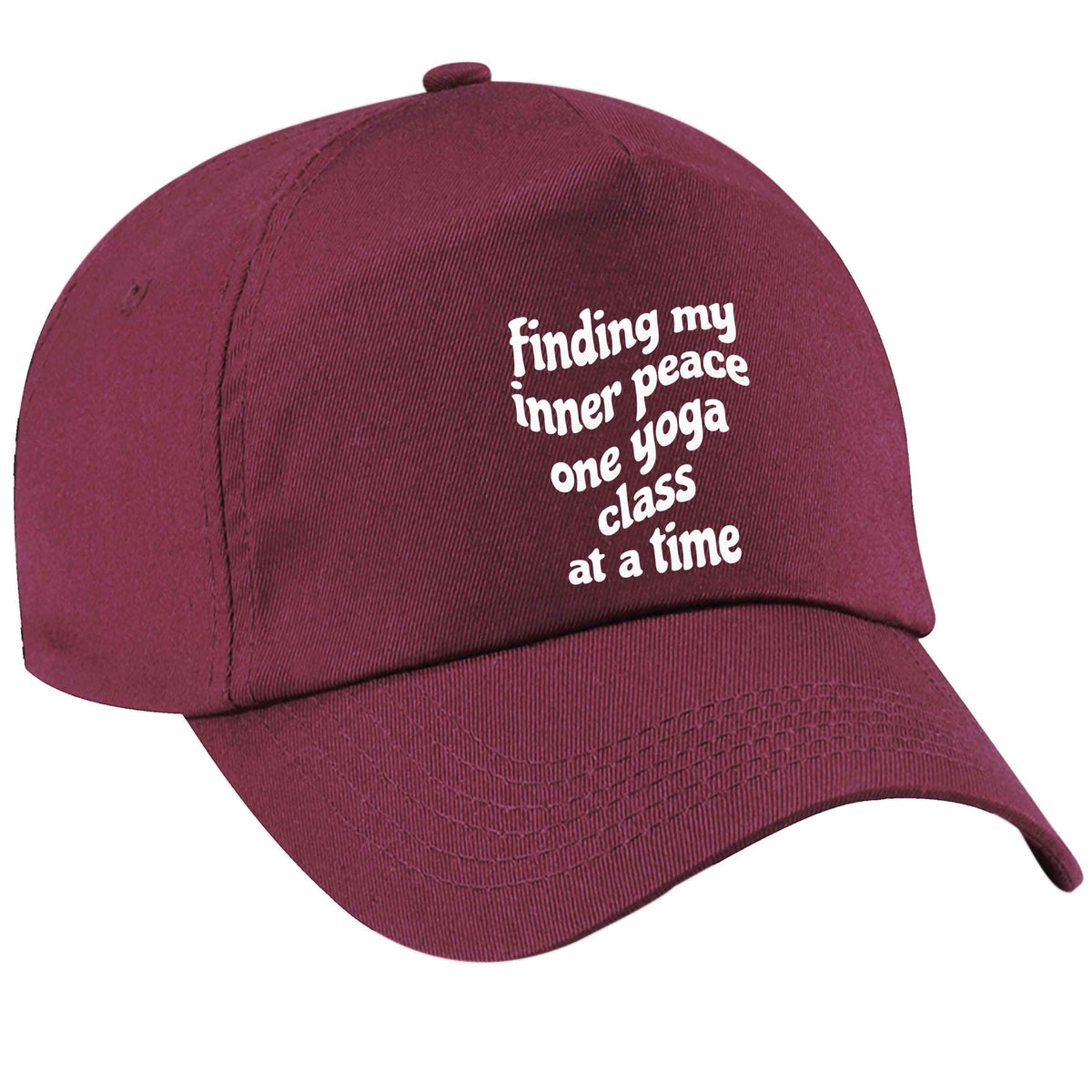Finding My Inner Peace One Yoga Class at a Time maroon peak cap