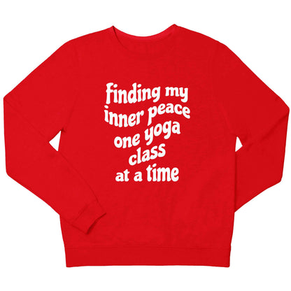 Finding My Inner Peace One Yoga Class at a Time children's red sweater 12-13 Years
