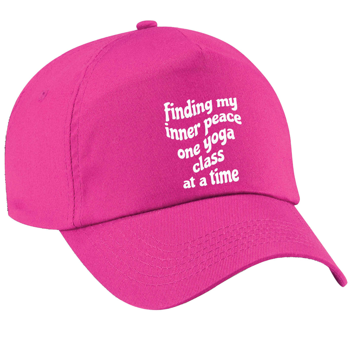 Finding My Inner Peace One Yoga Class at a Time pink peak cap