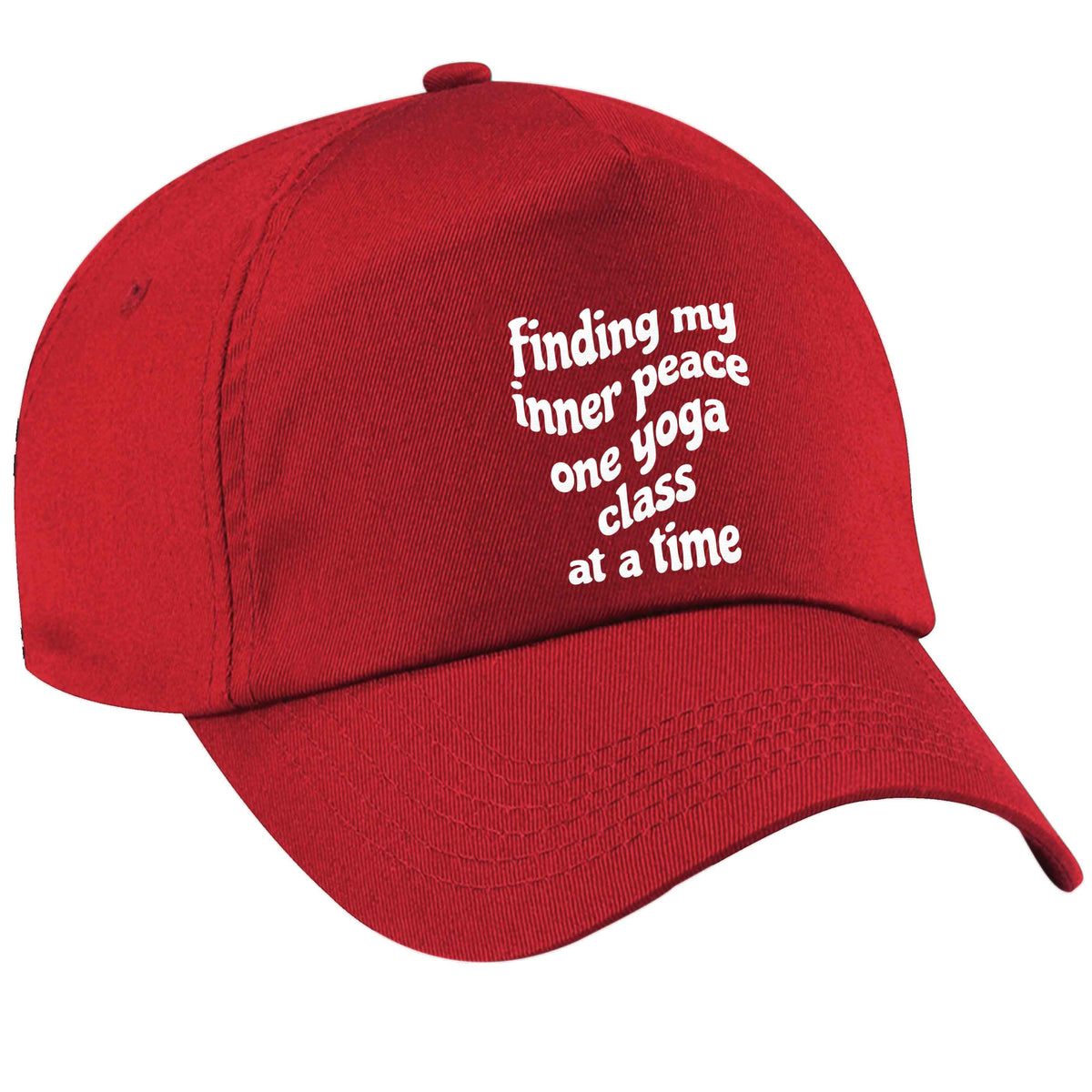 Finding My Inner Peace One Yoga Class at a Time red peak cap