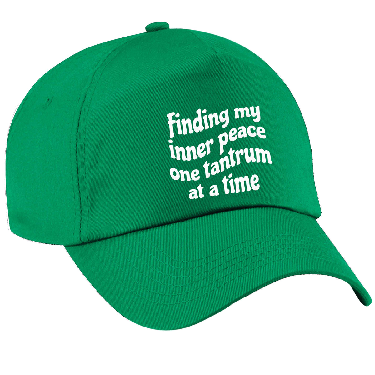 Finding My Inner Peace One Tantrum at a Time green peak cap