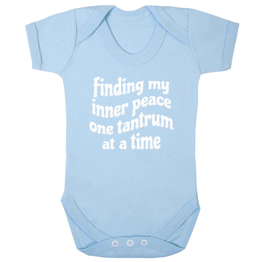 Finding My Inner Peace One Tantrum at a Time baby bodysuit pale blue 18-24 months